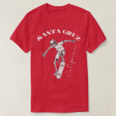 Santa Cruz Skeleton Skateboarder Design T-shirt (Design voorkant)