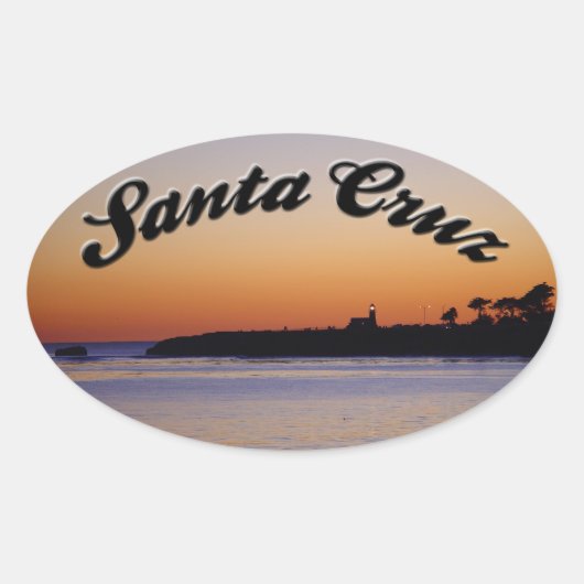 Santa Cruz Sunset bij Lighthouse Point Sticker (Voorkant)