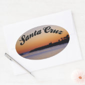 Santa Cruz Sunset bij Lighthouse Point Sticker (Envelop)