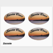 Santa Cruz Sunset bij Lighthouse Point Sticker (Vel)