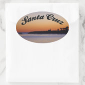 Santa Cruz Sunset bij Lighthouse Point Sticker (Tas)