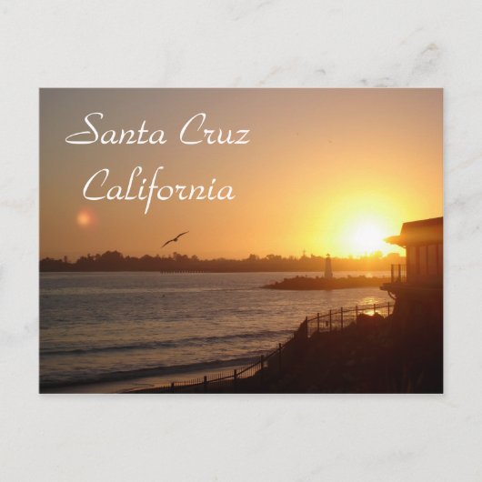 Santa Cruz Sunset van de vuurtoren Briefkaart (Voorkant)