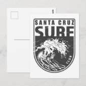Santa Cruz Surf Club California Emblem Briefkaart (Voorkant / Achterkant)