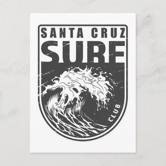 Santa Cruz Surf Club California Emblem Briefkaart (Voorkant)