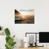 Santa Cruz-surfbord Poster (Thuiskantoor)