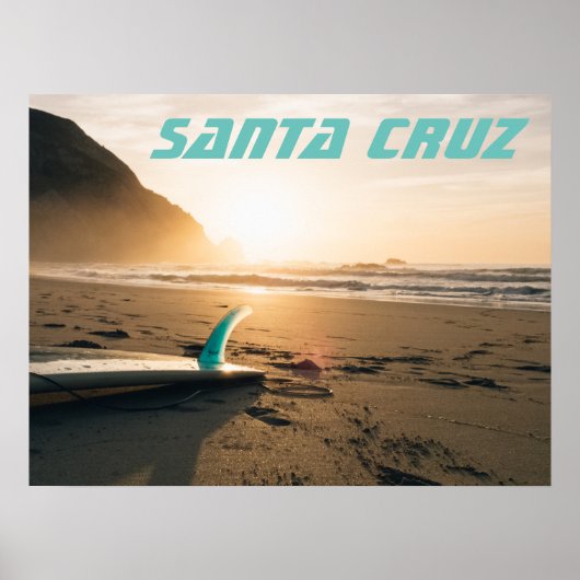 Santa Cruz-surfbord Poster (Voorkant)