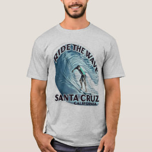 Santa Cruz, Surfers en toeristen T-shirt
