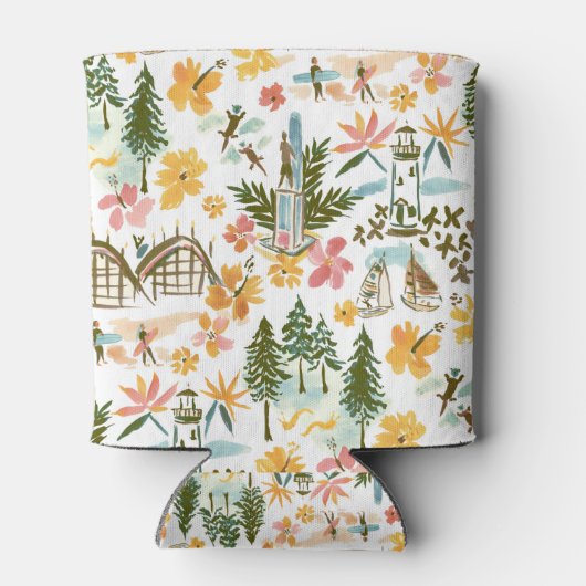 SANTA CRUZ TOILE surfende kustafdrukKoelbox Blikjeskoeler (Achterkant)