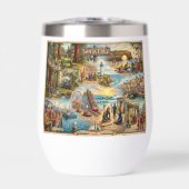 Santa Cruz Vibe Map – Cultural Coastal Art Print (Voorkant)