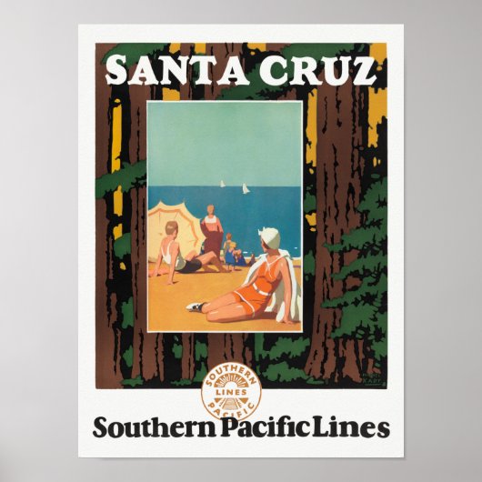 Santa Cruz Vintage Travel Poster 1926 (Voorkant)