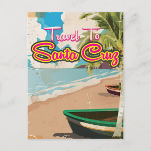 Santa Cruz Vintage vakantieposter Briefkaart
