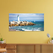 Santa Cruz vuurtoren Canvas Afdruk (Insitu (Woonkamer))
