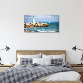 Santa Cruz vuurtoren Canvas Afdruk (Insitu (Slaapkamer))