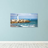 Santa Cruz vuurtoren Canvas Afdruk (Insitu (Houten vloer))