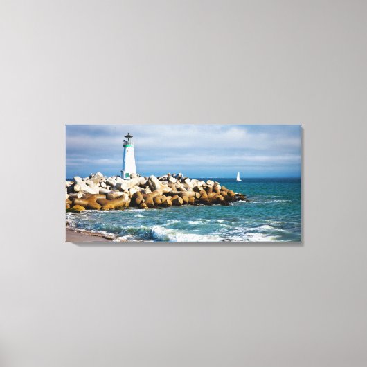 Santa Cruz vuurtoren Canvas Afdruk (Voorkant)