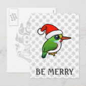 Santa Cuban Tody Feestdagenkaart (Voorkant / Achterkant)