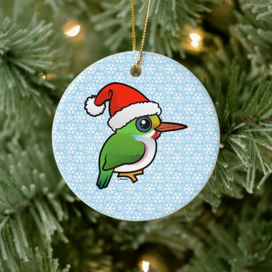 Santa Cuban Tody Keramisch Ornament (Boom)