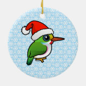 Santa Cuban Tody Keramisch Ornament (Achterkant)