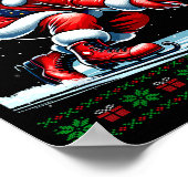 Santa Curling Ugly Christmas Sweater Poster (Hoek)