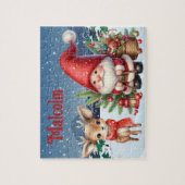 Santa Custom Child Name Puzzle  Legpuzzel (Verticaal)
