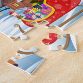 Santa Custom Child Name Puzzle  Legpuzzel (Zijkant)