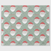 Santa Custom Name Wrapping Paper Cadeaupapier (Vlak)