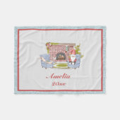 Santa Custom Name Year Keepomwille Fleece Blanket Deken (Voorkant (Horizontaal))