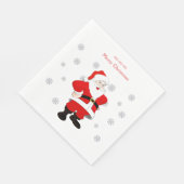 Santa Custom Text Paper Napkin Servet (Hoek)