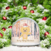 Santa Cute Bear Personalized Christmas Snow Globe Sneeuwbol (Kerstmis)