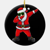 santa dabbing dans keramisch ornament (Achterkant)