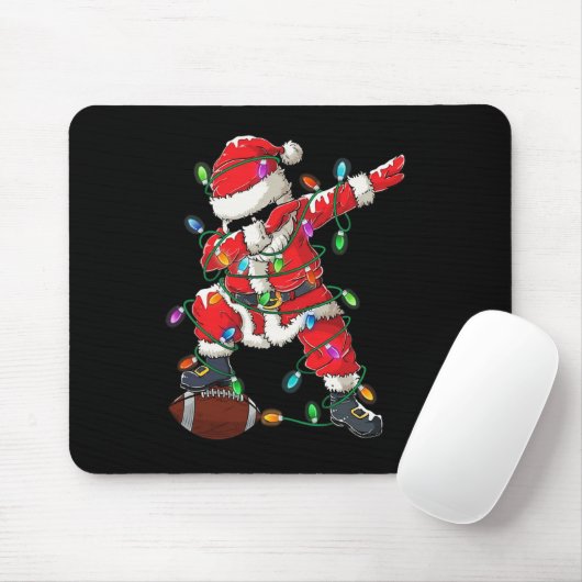 Santa Dabbing Met Ball Christmas Football Speler Muismat (Met muis)