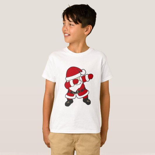 Santa Dabbing T-Shirt Christmas Xmas Funny Dab (Voorkant volledig)