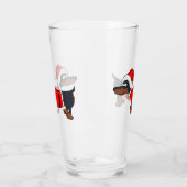 Santa Dachshund Dog kerstglas Tumbler (Links)