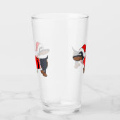 Santa Dachshund Dog kerstglas Tumbler (Rechts)