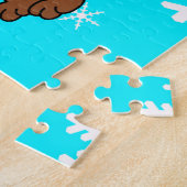 Santa Dachshund Dog Snowflake Design Puzzle Legpuzzel (Zijkant)