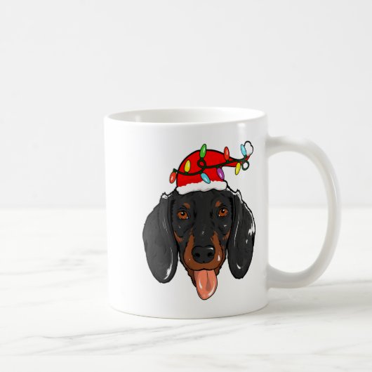 Santa Dachshund Light Christmas  Koffiemok (Rechts)