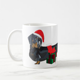 Santa Dachshund met Kerstmis Koffiemok