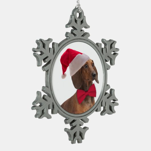 Santa Dachshund Ornament (Links)