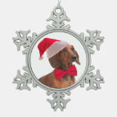 Santa Dachshund Ornament (Voorkant)