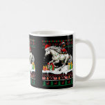 Santa Dachshund Riding Horse Christmas Sweater Lov Koffiemok<br><div class="desc">Santa Teckel Rijdend Paard Kersttrui Lover Eigenaar</div>