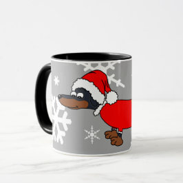 Santa Dachshund Wiener Dog Coffee Mok