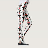 Santa Dachshunds kerstmis Wiener Dog Pattern Leggings (Rechts)