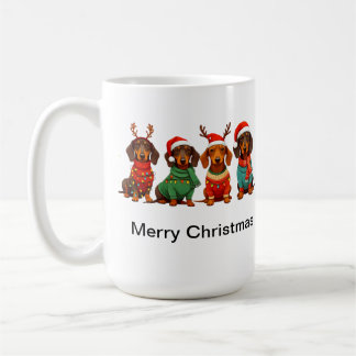 Santa Dachshunds Koffiemok
