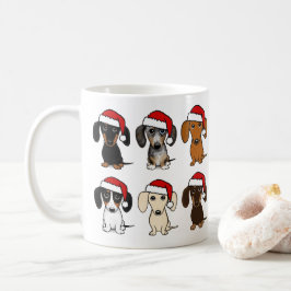 Santa Dachshunds Schattige Wiener Dogs Christmas Koffiemok