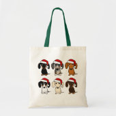 Santa Dachshunds Schattige Wiener Dogs Christmas Tote Bag (Voorkant)