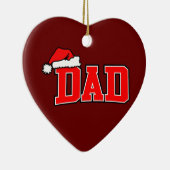 Santa Dad Heart Ornament (Rechts)