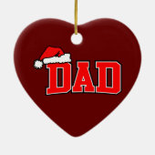 Santa Dad Heart Ornament (Achterkant)