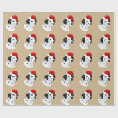 Santa Dalmatian Cadeaupapier (Vlak)