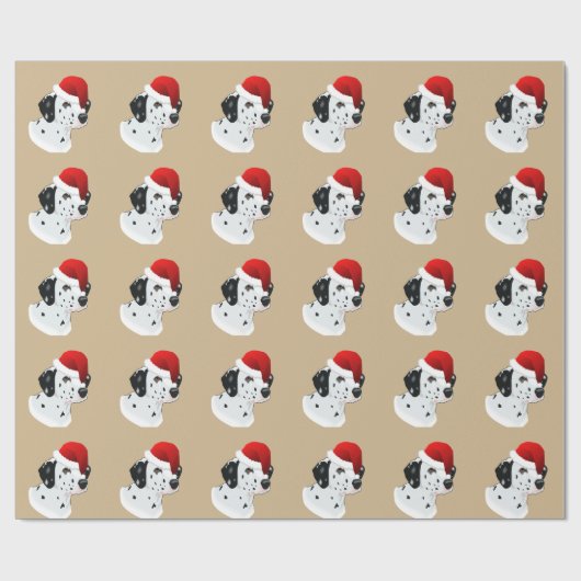 Santa Dalmatian Cadeaupapier (Vlak)