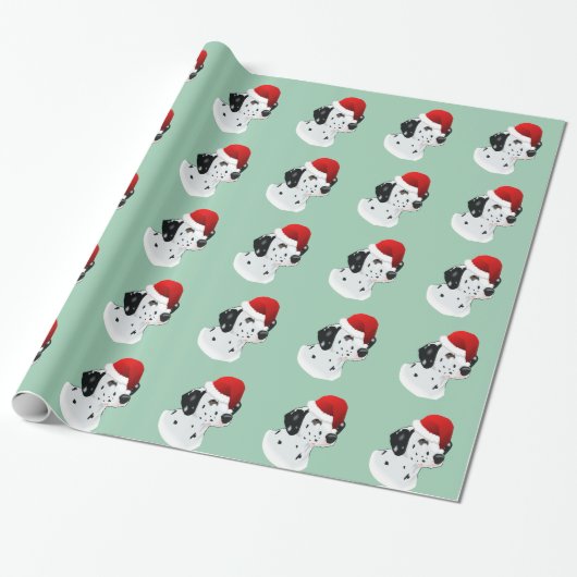 Santa Dalmatian Cadeaupapier (Uitgerold)